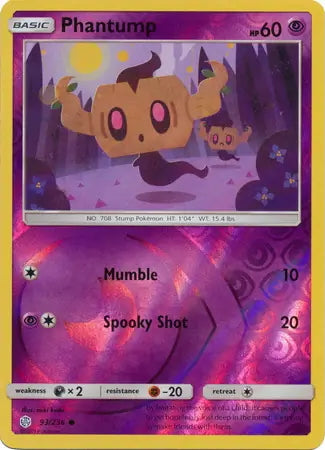 Cosmic Eclipse Phantump #93/236 reverse holo